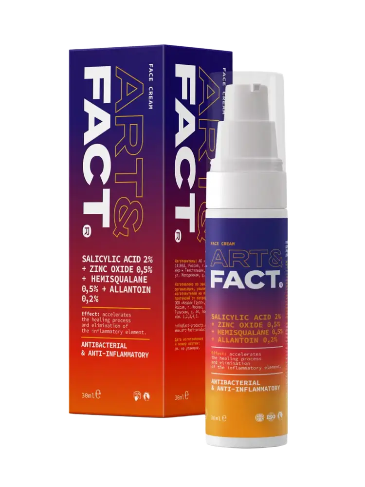 Art & Fact Salicylic Acid 2%+Zinc Oxide 0.5%+Hemisqualane 0.5%+Allantoin 0.2% Face Cream
