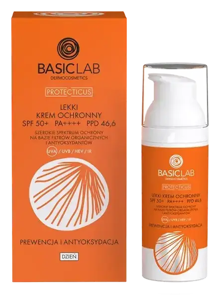 BasicLab Lekki Krem Ochronny SPF 50+