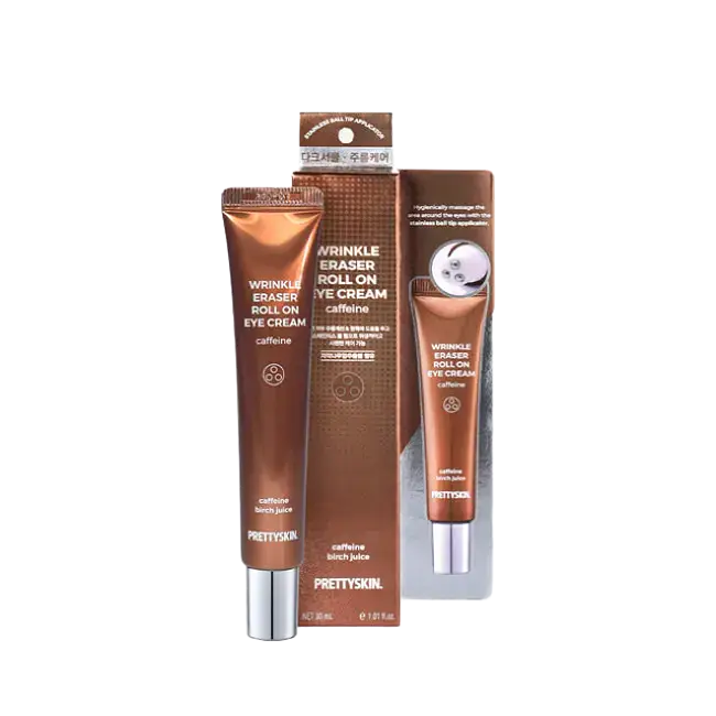 Pretty Skin Wrinkle Eraser Roll On Eye Cream Caffeine