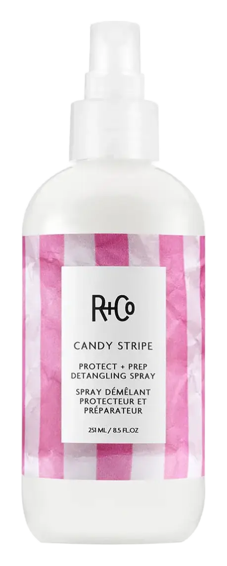 R & Co Candy Stripe Protect + Prep Detangling Spray