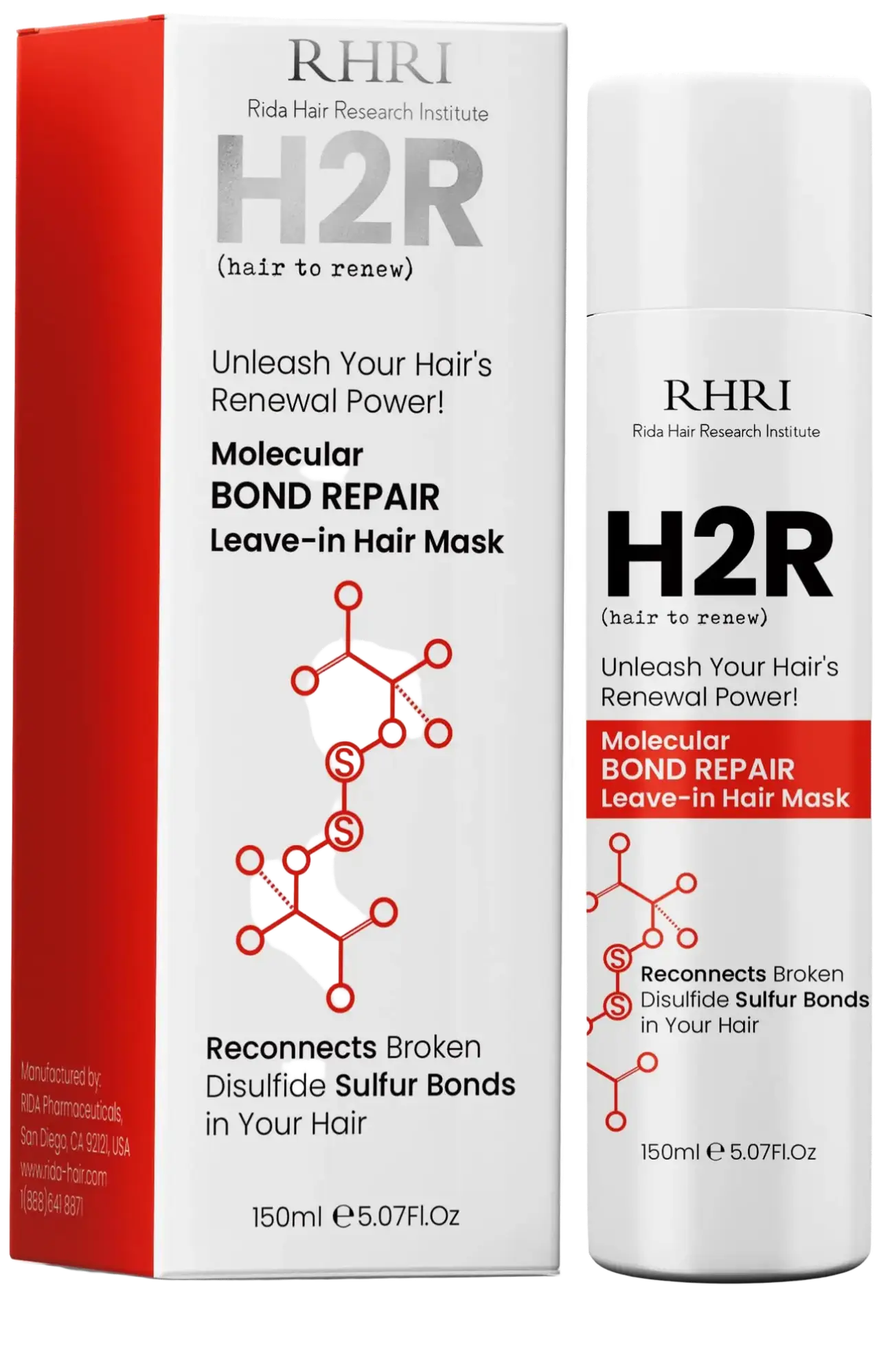Rida Hair Research Institute H2R Molecular Bond Repair Leave-In Hair Mask