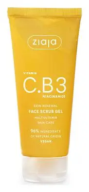 Ziaja Vitamin C.B3 Niacinamide Skin Renewal Face Scrub Gel