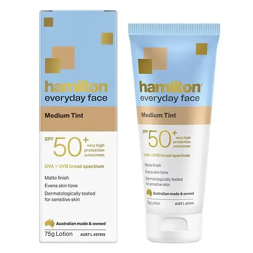 Hamilton Everyday Face Matte Tinted Sunscreen SPF 50+ Medium