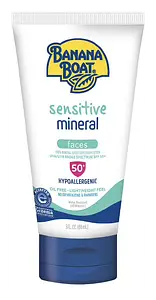 Banana Boat Sensitive 100% Mineral Face Sunscreen Lotion SPF 50+