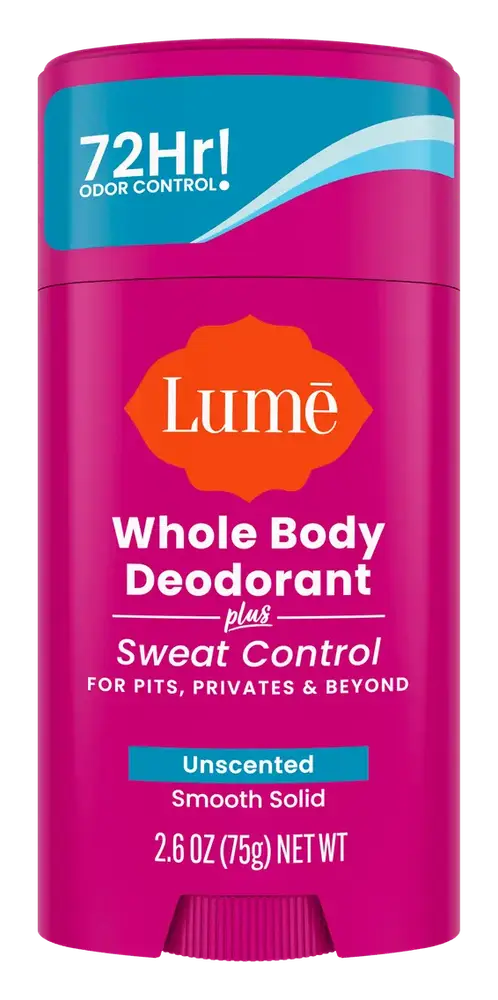Lume Solid Stick Deodorant + Sweat Control Unscented