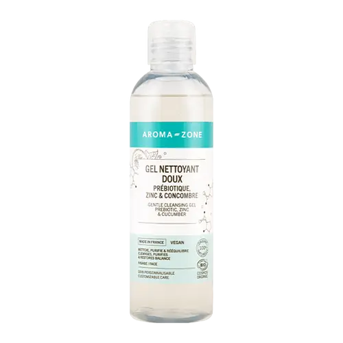 Aroma-Zone Gel nettoyant doux Prébiotique, Zinc & Concombre
