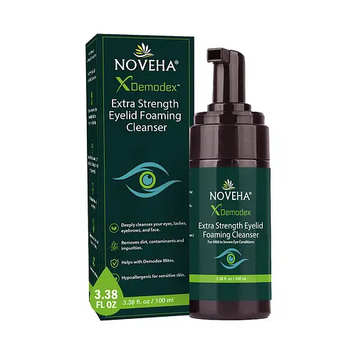 Noveha XDemodex Extra Strength Eyelid Foaming Cleanser