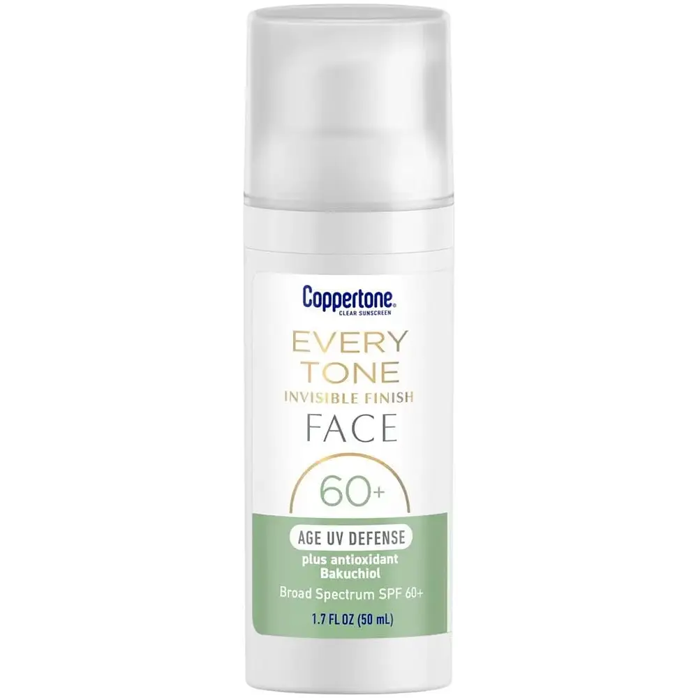 Coppertone Every Tone Invisible Finish Face Sunscreen SPF 60+ Age UV Defense