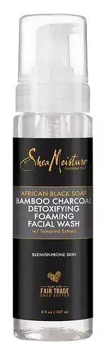 Shea Moisture African Black Soap Bamboo Charcoal Detoxifying Foaming Facial Wash