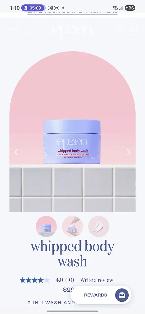 Epzen whipped body wash