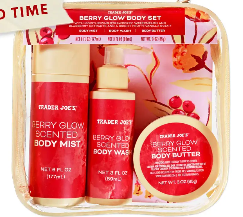 Trader Joe's Berry Glow Body Set
