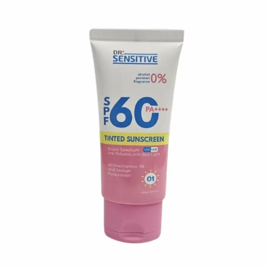Dr. Sensitive Tinted Sunscreen SPF 60 01 Light to Medium