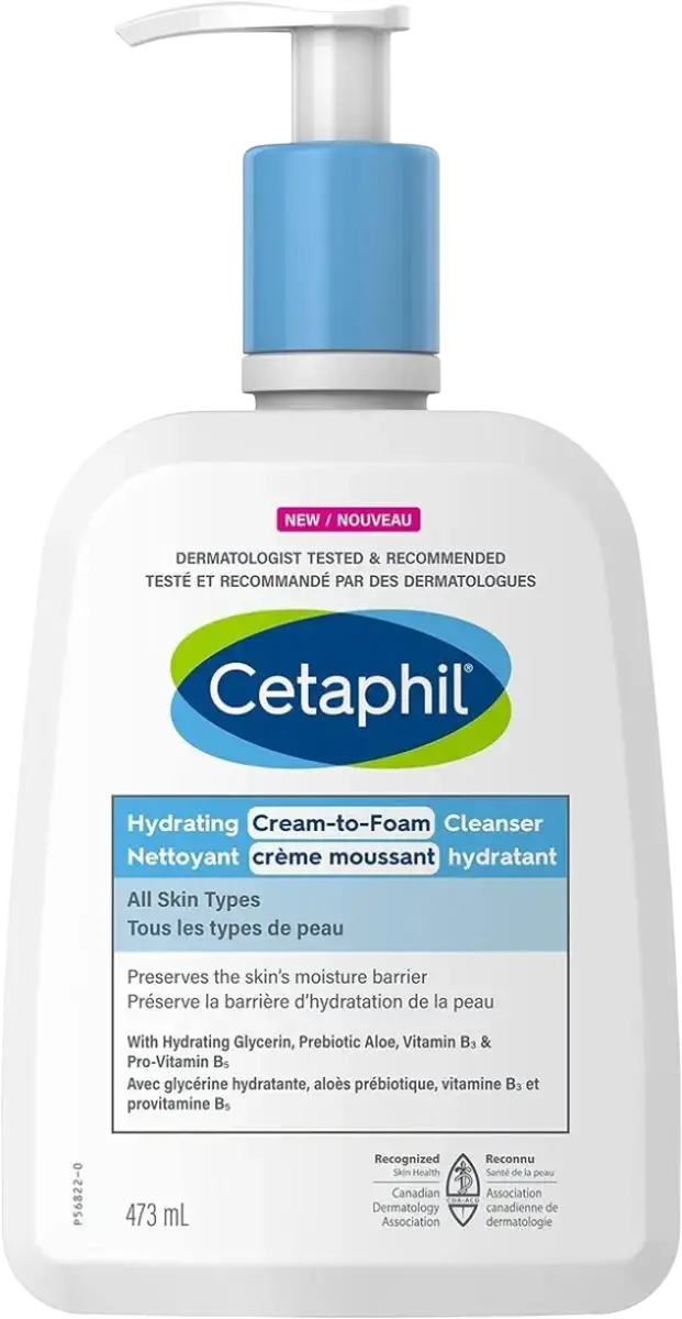 Cetaphil Hydrating Cream-To-Foam Cleanser Canada