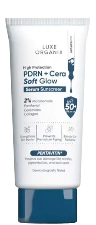 Luxe Organix High Protection PDRN+Cera Soft Glow Serum Sunscreen SPF 50+