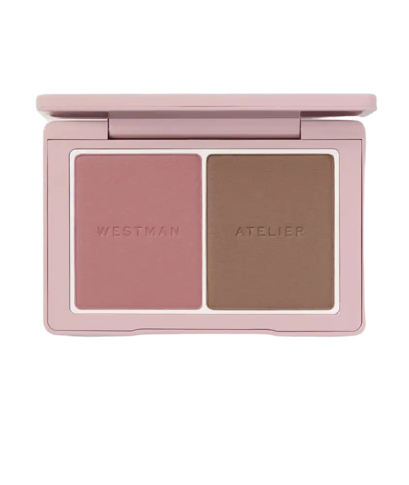 Westman Atelier Baby Cheeks + Face Trace Sculpting Powder Duo Petal / Biscuit