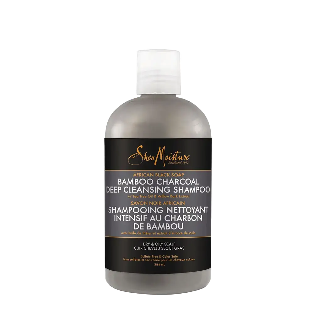 Shea Moisture African Black Soap Bamboo Charcoal Deep Cleansing Shampoo