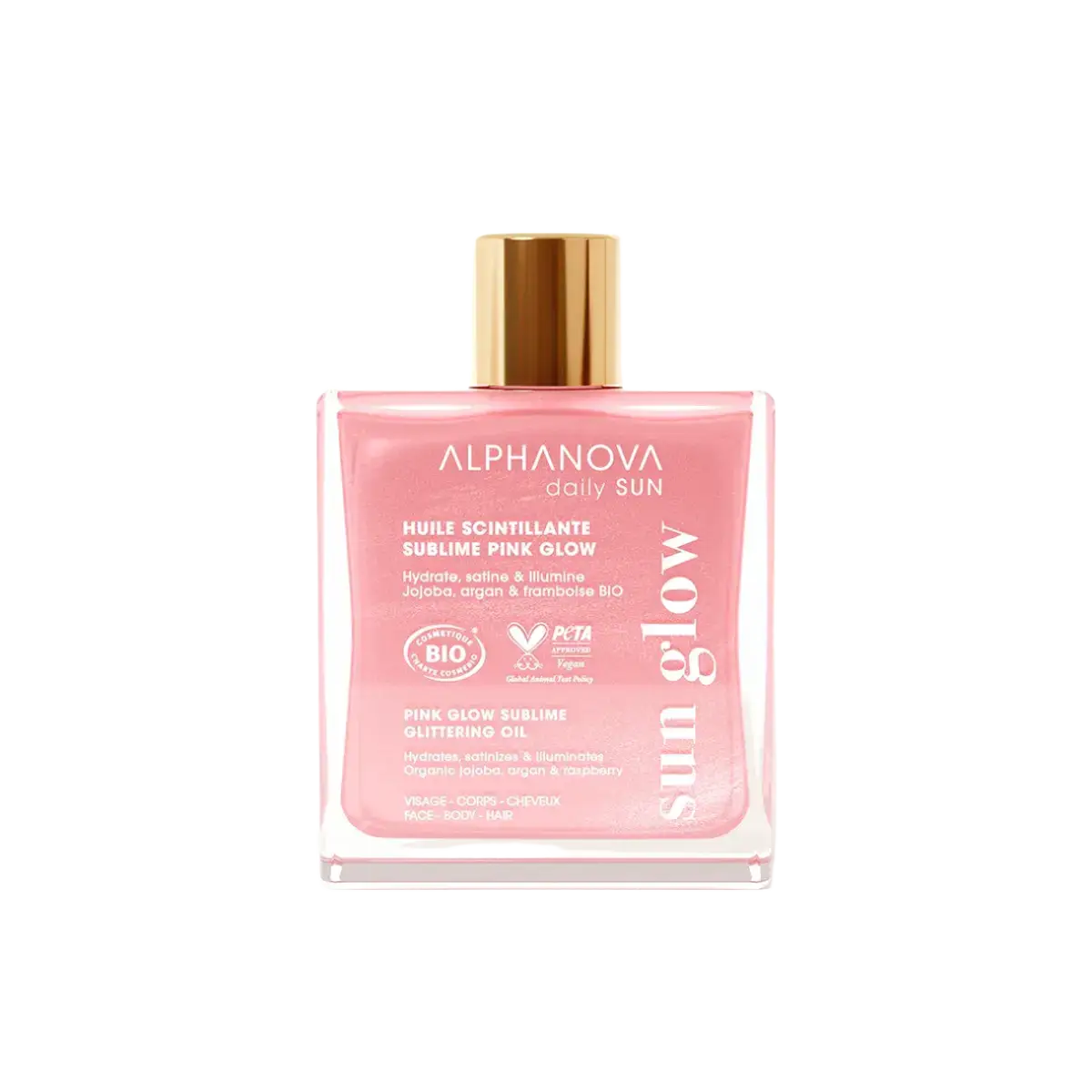 Alphanova Pink Glow Sublime Glittering Oil