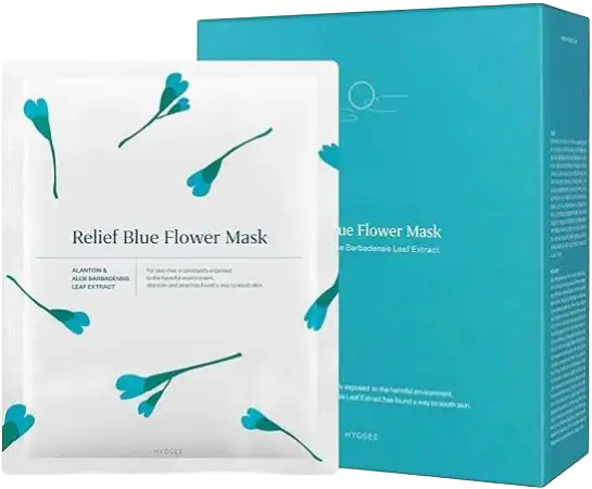 HYGGEE Relief Blue Flower Mask