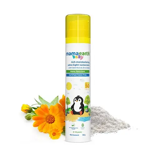 Mamaearth Baby rich moisturizing sunscreen spf50