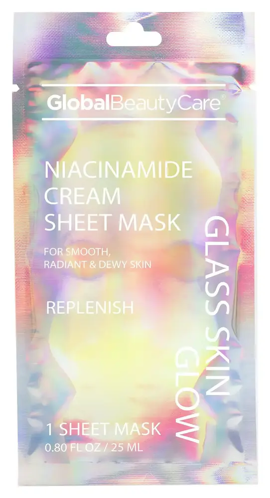 Global Beauty Care Glass Skin Glow Niacinamide Cream Sheet Mask