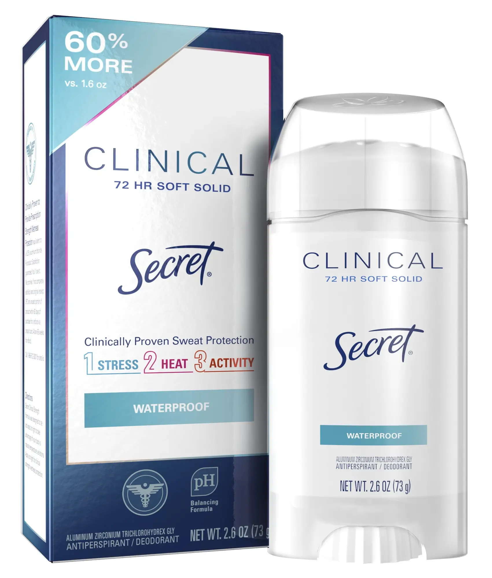 Secret Clinical 72 HR Soft Solid Antiperspirant Deodorant Waterproof