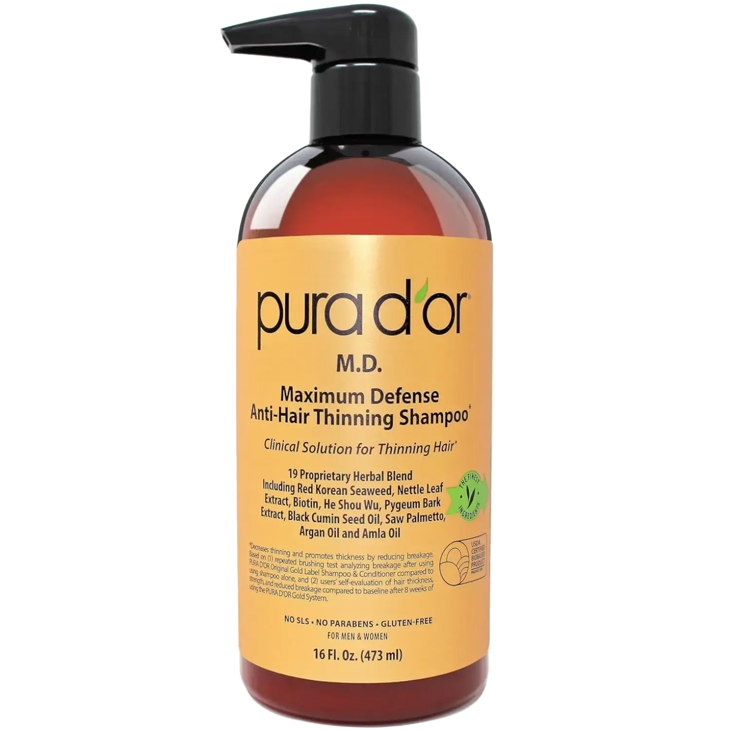 Pura D'or M.D. Maximum Defense Anti-Hair Thinning Shampoo