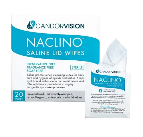 CandorVision Naclino Saline Lid Wipes