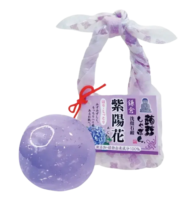 Konnyaku Shabon Face Soap Hydrangea