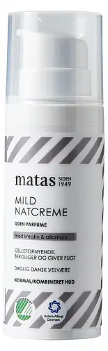 Matas Mild Natcreme til Normal/Kombineret Hud Uden Parfume