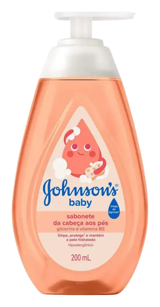 Johnson's Baby Sabonete De Cabeça Aos Pés Glicerina E Vitamina B5