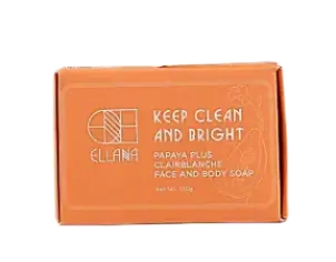 Ellana Mineral Cosmetics Keep Clean And Bright Papaya Plus Clairblanche Face And Body Soap