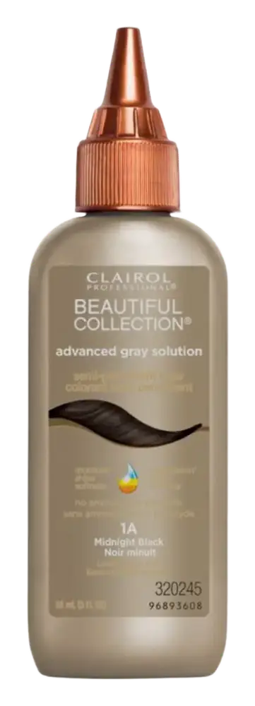 Clairol Beautiful Collection Advanced Gray Solution Semi-Permanent Color 1A Midnight Black