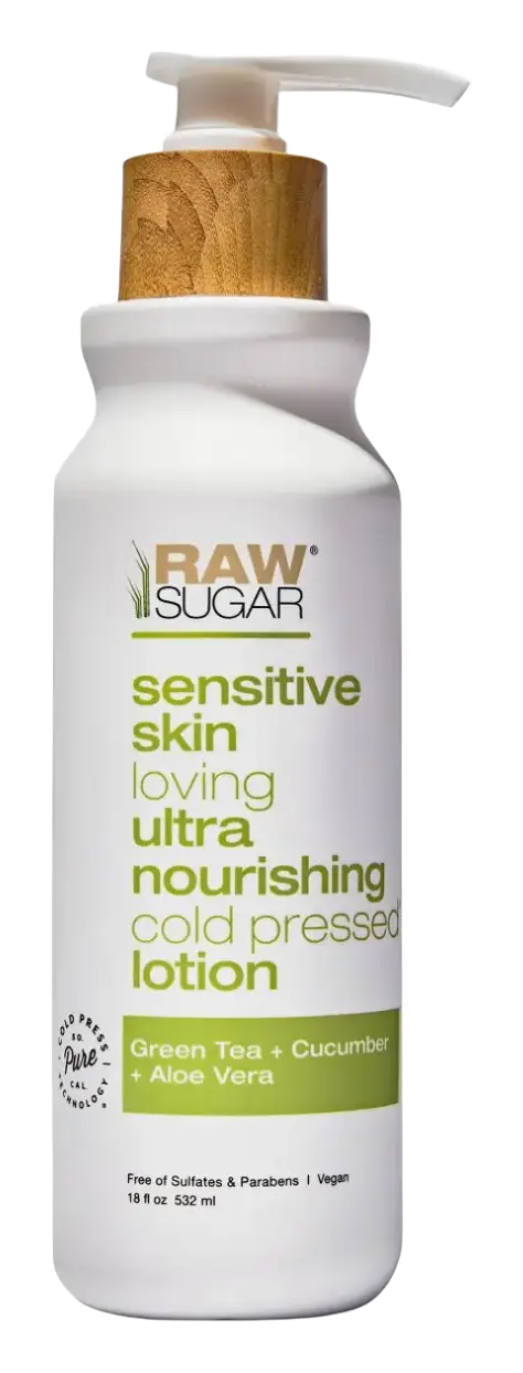 Raw Sugar Simply Body Lotion Sensitive Skin Green Tea + Cucumber + Aloe Vera