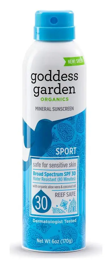 Goddess Garden Sunny Sport Spray Natural Sunscreen SPF 30 Scent Free