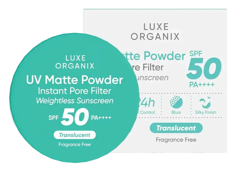 Luxe Organix 24h Zero Sebum Instant Pore Blurring Matte Powder SPF 50 Translucent