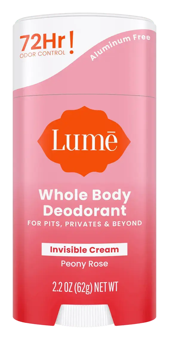 Lume Whole Body Deodorant Invisible Cream Stick Peony Rose