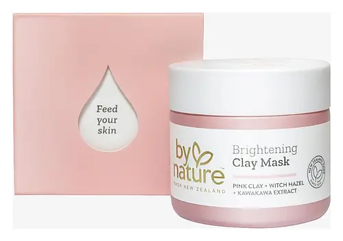 By Nature Brightening Clay Mask with Pink Clay + Witch Hazel + Kawakawa Extract