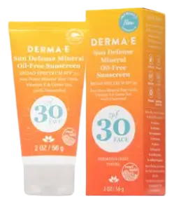 Derma E Sun Defense Mineral Oil Free Sunscreen SPF 30 Face