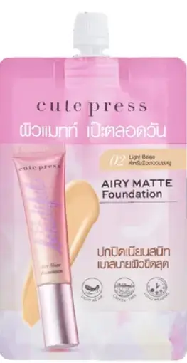 Cute Press Airy Matte Foundation 02 Light Beige