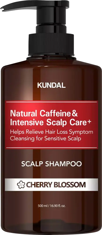 Kundal Caffeine & Intensive Scalp Care+ Shampoo Cherry Blossom