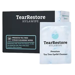 TearRestore Hylawipe Premium Tea Tree Eyelid Cleanser