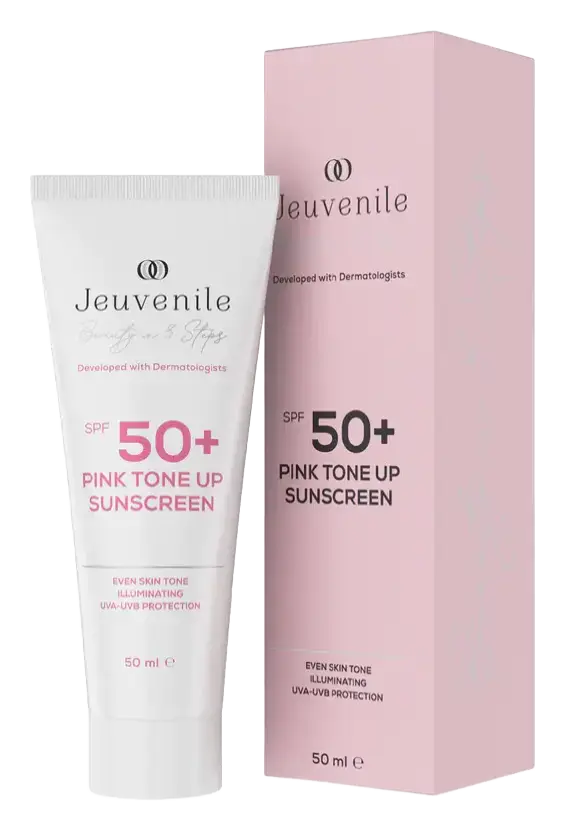 Jeuvenile Pink Tone Up Sunscreen SPF 50+