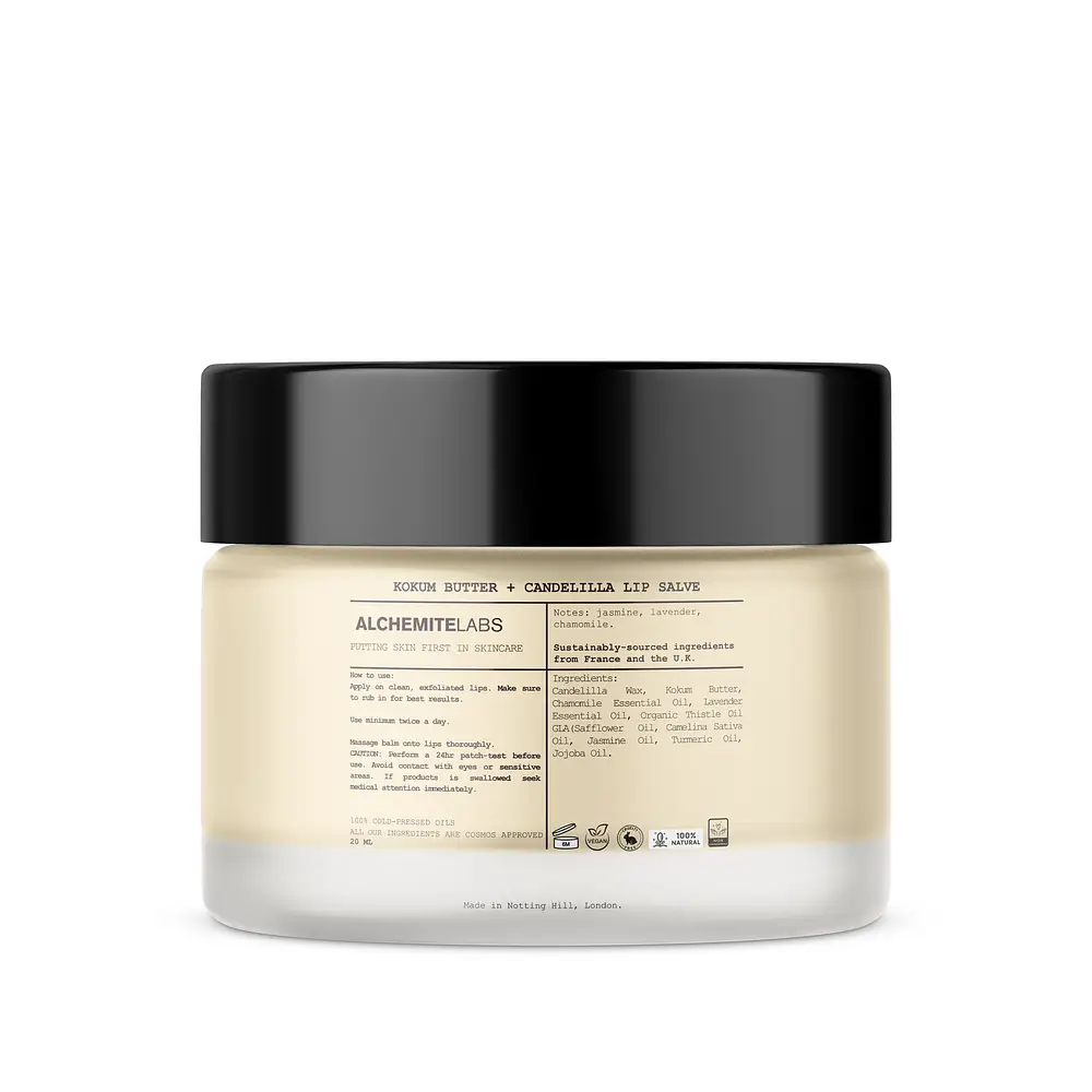 Alchemitelabs Kokum Butter + Candelilla Exfoliating Lip Salve 20g