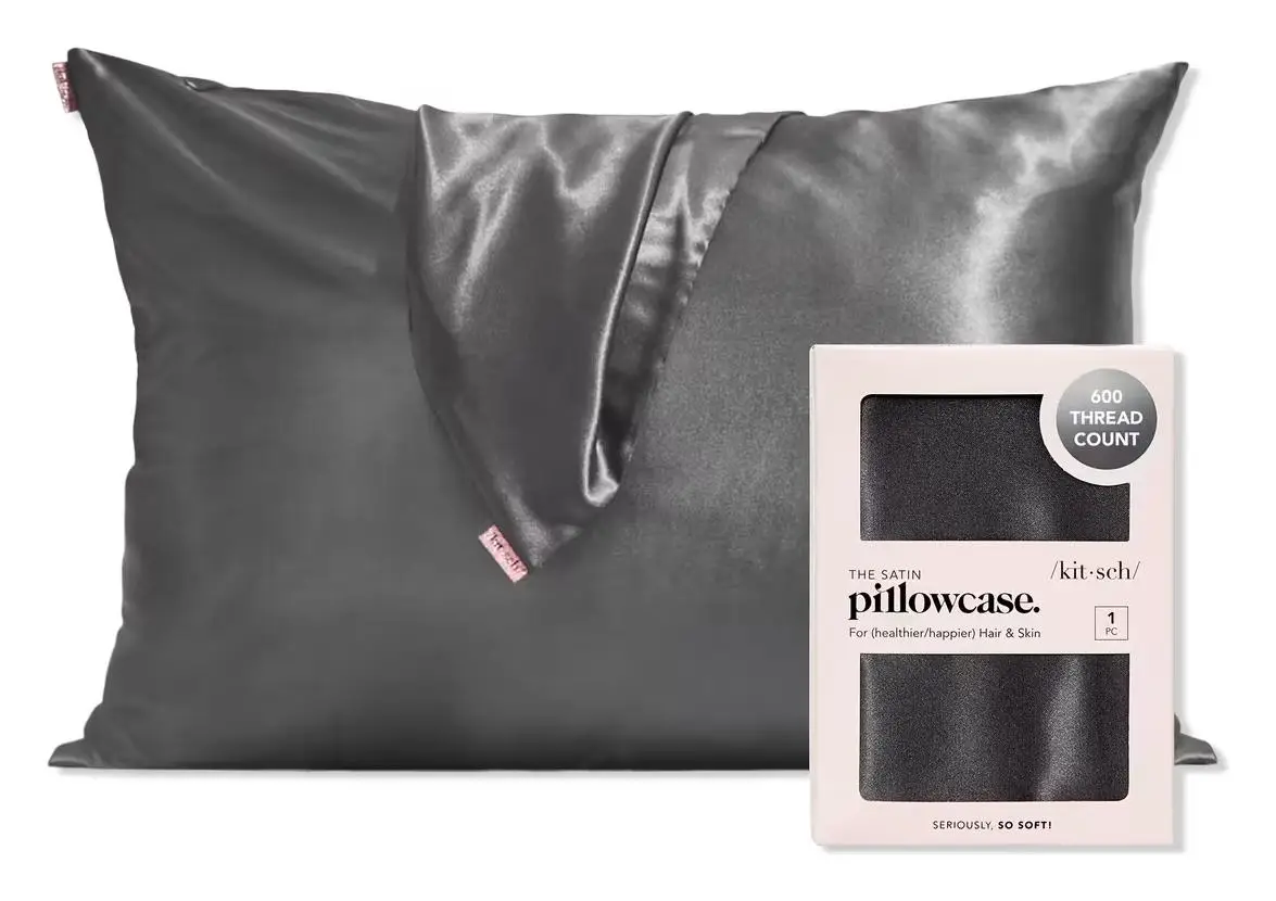 Kitsch Satin Pillowcase Charcoal