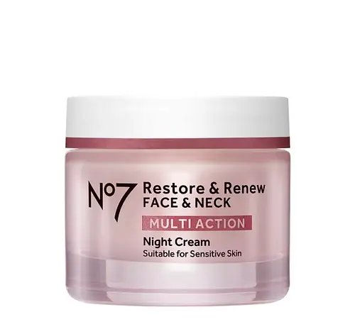 No7 Restore & Renew Face & Neck Multi Action Night Cream Enhanced Formula