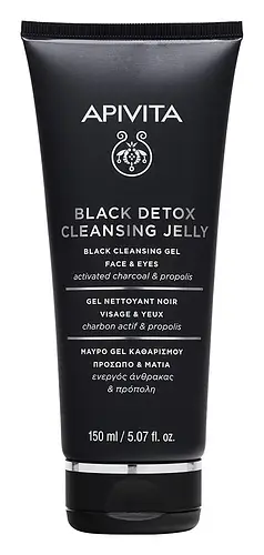 Apivita Natural Cosmetics Black Cleansing Gel - Face & Eyes