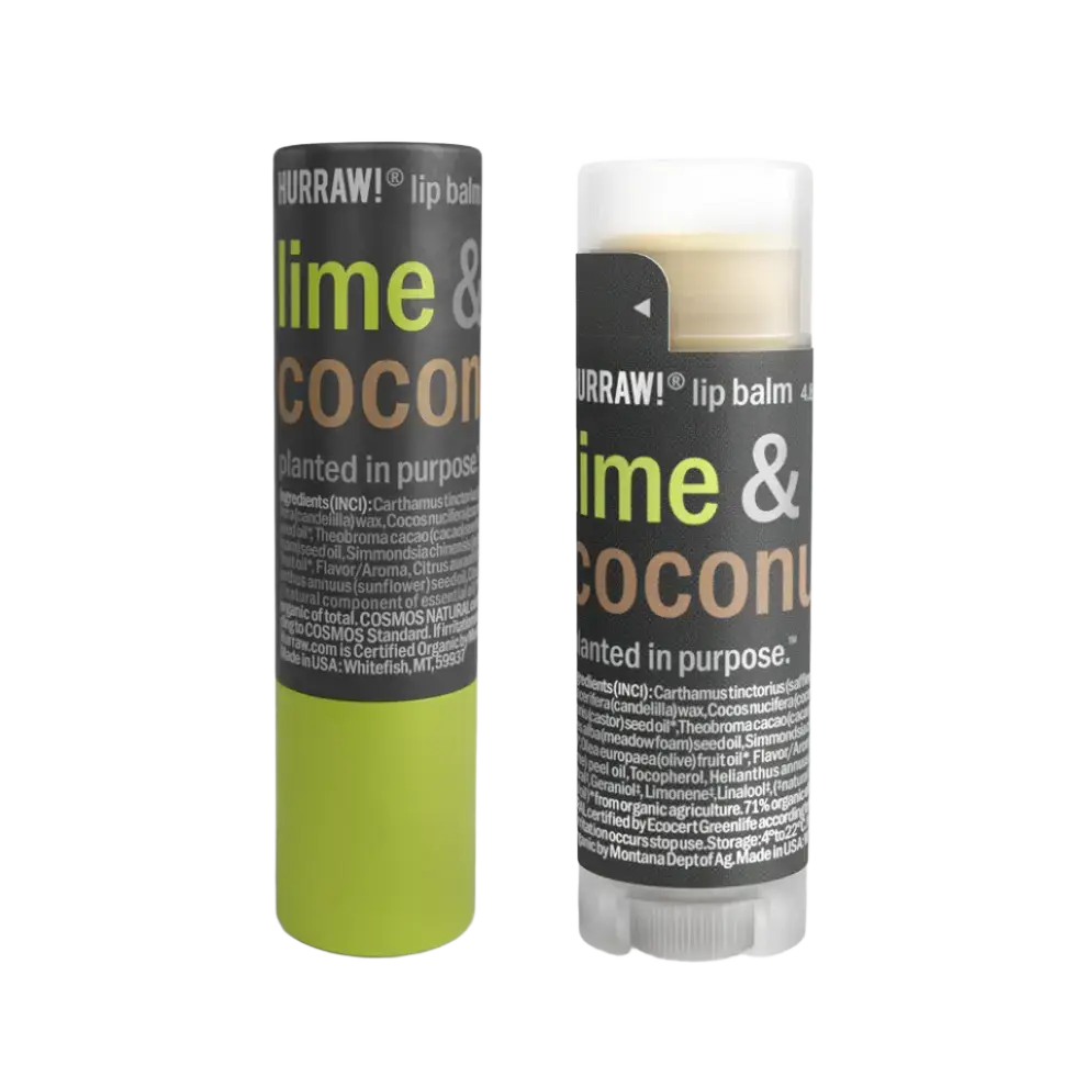 Hurraw! Flavor Combos Lip Balm Lime & Coconut