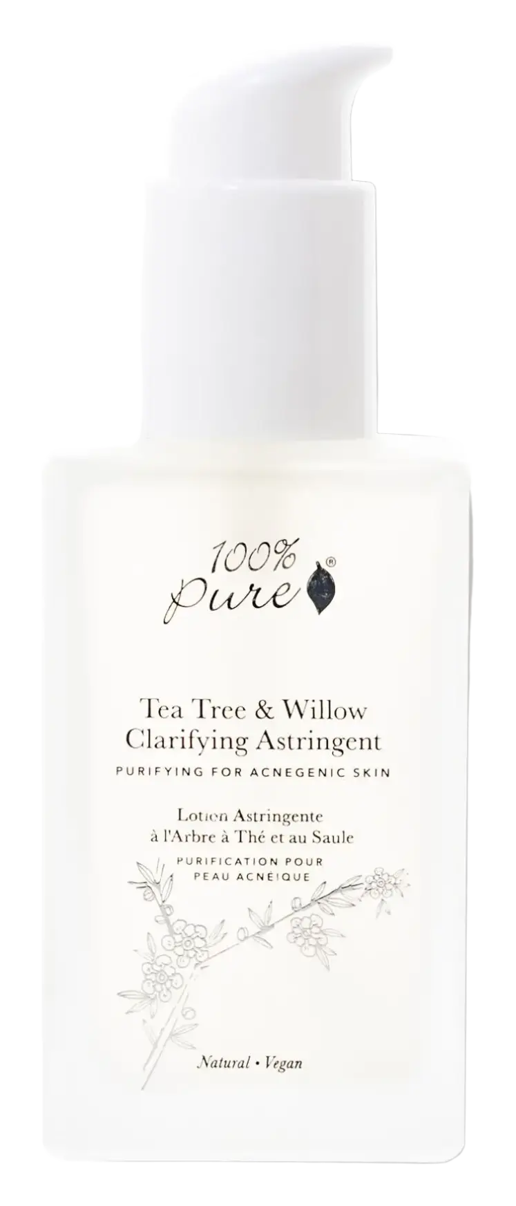 100% Pure Tea Tree and Willow Clarifying Astringent