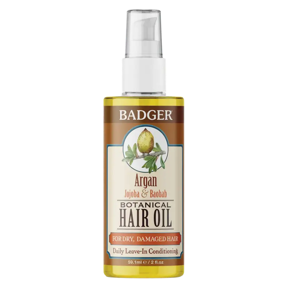 Badger Argan Hair Oil For Dry Damaged Hair