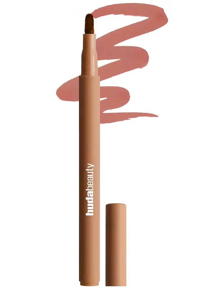 Huda Beauty Lip Contour Lip Stain For 12-Hour Wear Soft Nude